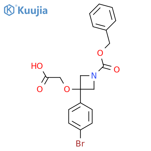 2-({1-[(Benzyloxy)carbonyl]-3-(4-bromophenyl)azetidin-3-yl}oxy)acetic acid structure
