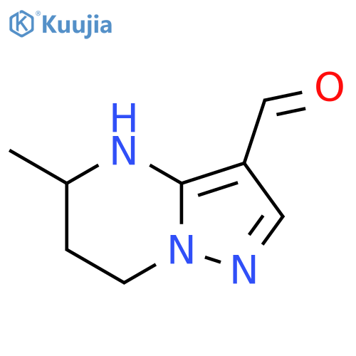5-methyl-4H,5H,6H,7H-pyrazolo1,5-apyrimidine-3-carbaldehyde structure