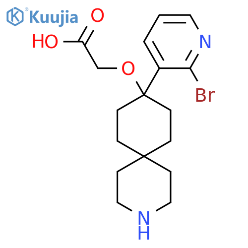 2-{[9-(2-Bromopyridin-3-yl)-3-azaspiro[5.5]undecan-9-yl]oxy}acetic acid structure