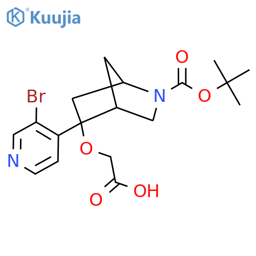 2-{[5-(3-Bromopyridin-4-yl)-2-[(tert-butoxy)carbonyl]-2-azabicyclo[2.2.1]heptan-5-yl]oxy}acetic acid structure