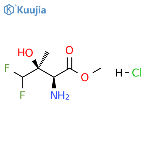 Threonine, 4,4-difluoro-3-methyl-, methyl ester, hydrochloride (1:1) structure