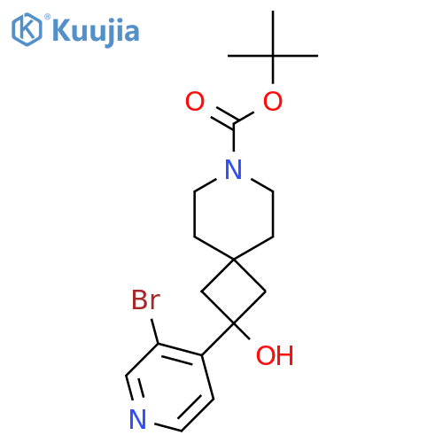 Tert-butyl 2-(3-bromopyridin-4-yl)-2-hydroxy-7-azaspiro[3.5]nonane-7-carboxylate structure