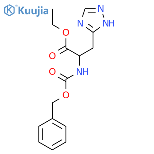 ethyl 2-(phenylmethoxycarbonylamino)-3-(1H-1,2,4-triazol-5-yl)propanoate structure