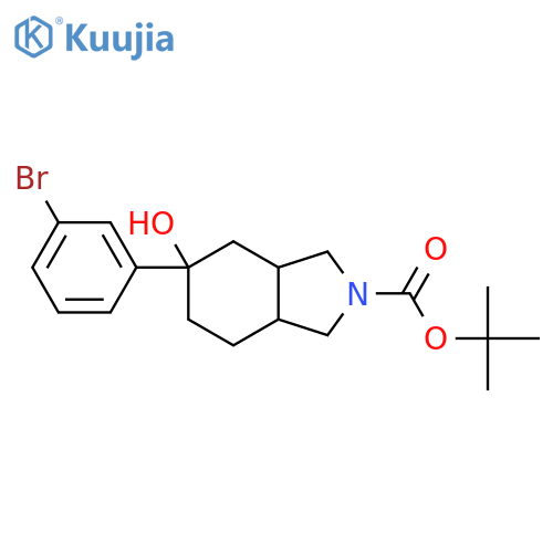 tert-butyl 5-(3-bromophenyl)-5-hydroxy-octahydro-1H-isoindole-2-carboxylate structure