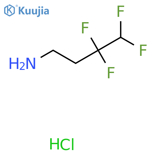 3,3,4,4-Tetrafluorobutan-1-amine;hydrochloride structure