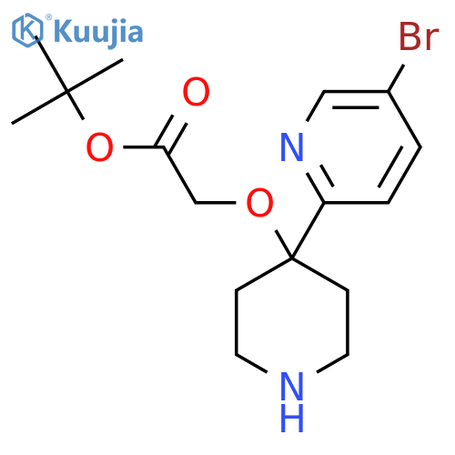 Tert-butyl 2-{[4-(5-bromopyridin-2-yl)piperidin-4-yl]oxy}acetate structure
