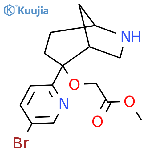 Methyl 2-{[2-(5-bromopyridin-2-yl)-6-azabicyclo[3.2.1]octan-2-yl]oxy}acetate structure