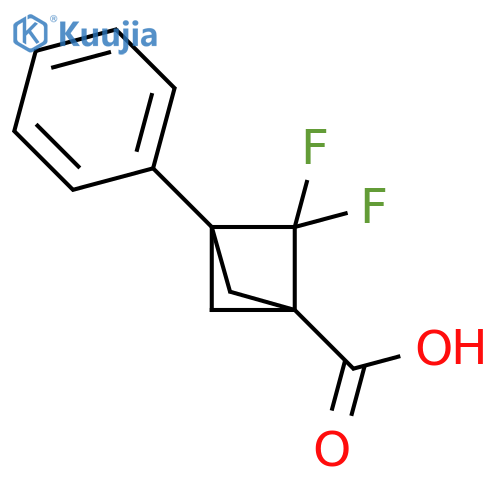 2,2-difluoro-3-phenyl-bicyclo[1.1.1]pentane-1-carboxylic acid structure