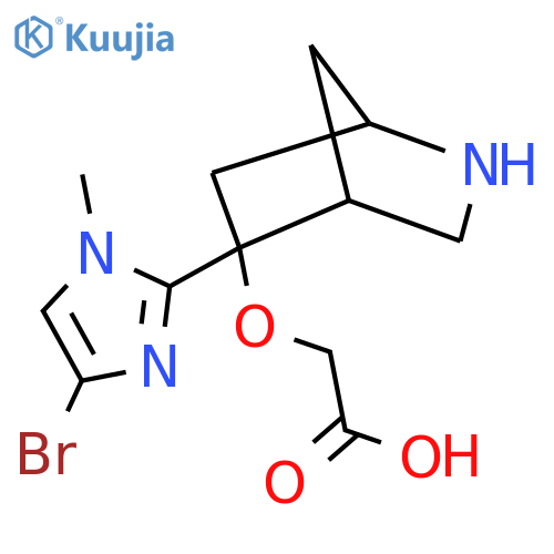 2-{[5-(4-bromo-1-methyl-1H-imidazol-2-yl)-2-azabicyclo[2.2.1]heptan-5-yl]oxy}acetic acid structure