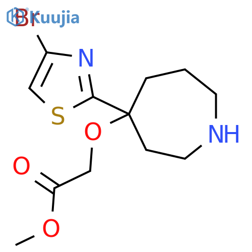 Methyl 2-{[4-(4-bromo-1,3-thiazol-2-yl)azepan-4-yl]oxy}acetate structure
