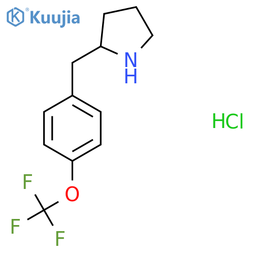 2-[[4-(Trifluoromethoxy)phenyl]methyl]pyrrolidine;hydrochloride structure