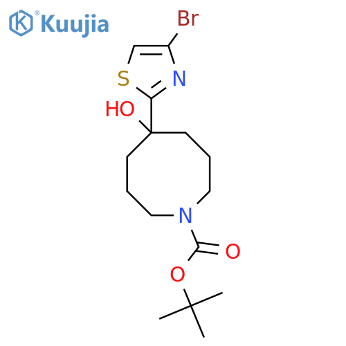 Tert-butyl 5-(4-bromo-1,3-thiazol-2-yl)-5-hydroxyazocane-1-carboxylate structure