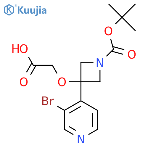 2-{[3-(3-Bromopyridin-4-yl)-1-[(tert-butoxy)carbonyl]azetidin-3-yl]oxy}acetic acid structure