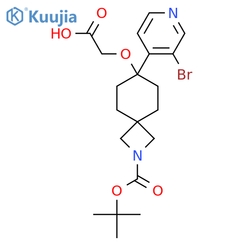 2-{[7-(3-Bromopyridin-4-yl)-2-[(tert-butoxy)carbonyl]-2-azaspiro[3.5]nonan-7-yl]oxy}acetic acid structure