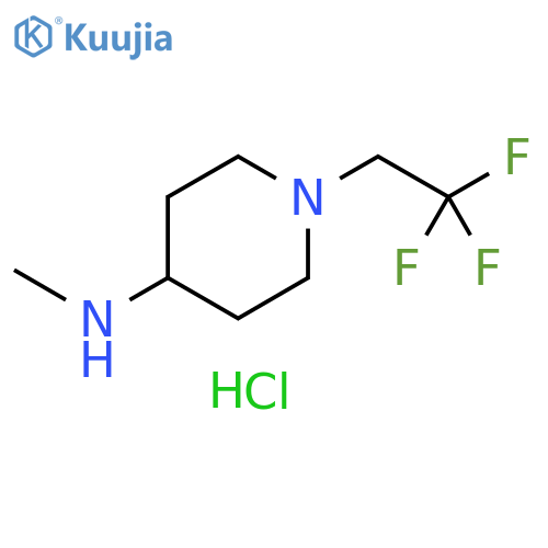 4-Piperidinamine, N-methyl-1-(2,2,2-trifluoroethyl)-, hydrochloride (1:2) structure