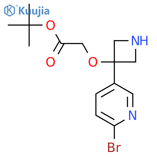 Tert-butyl 2-{[3-(6-bromopyridin-3-yl)azetidin-3-yl]oxy}acetate structure