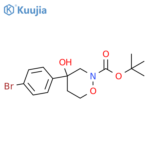 Tert-butyl 4-(4-bromophenyl)-4-hydroxy-1,2-oxazinane-2-carboxylate structure
