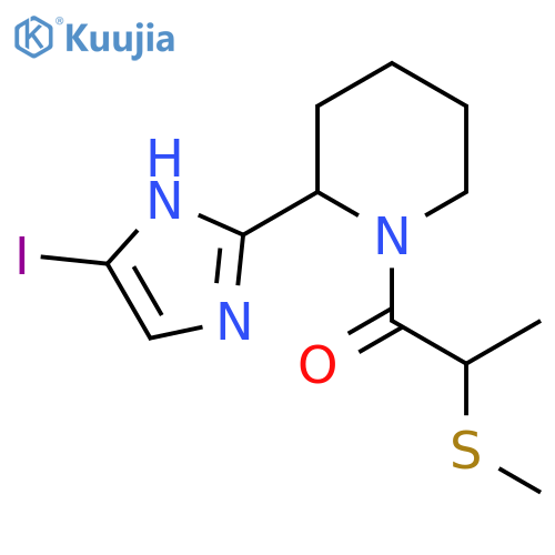 1-[2-(5-Iodo-1H-imidazol-2-yl)piperidin-1-yl]-2-methylsulfanylpropan-1-one structure