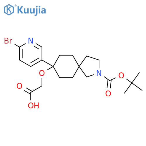 2-{[8-(6-Bromopyridin-3-yl)-2-[(tert-butoxy)carbonyl]-2-azaspiro[4.5]decan-8-yl]oxy}acetic acid structure