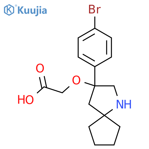 2-{[3-(4-Bromophenyl)-1-azaspiro[4.4]nonan-3-yl]oxy}acetic acid structure