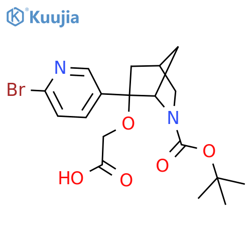 2-{[6-(6-Bromopyridin-3-yl)-2-[(tert-butoxy)carbonyl]-2-azabicyclo[2.2.1]heptan-6-yl]oxy}acetic acid structure