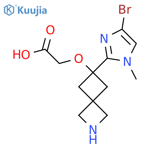 2-{[6-(4-bromo-1-methyl-1H-imidazol-2-yl)-2-azaspiro[3.3]heptan-6-yl]oxy}acetic acid structure