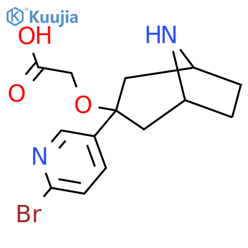 2-{[3-(6-Bromopyridin-3-yl)-8-azabicyclo[3.2.1]octan-3-yl]oxy}acetic acid structure