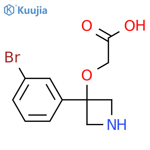2-{[3-(3-Bromophenyl)azetidin-3-yl]oxy}acetic acid structure