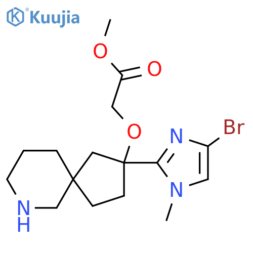methyl 2-{[2-(4-bromo-1-methyl-1H-imidazol-2-yl)-7-azaspiro[4.5]decan-2-yl]oxy}acetate structure