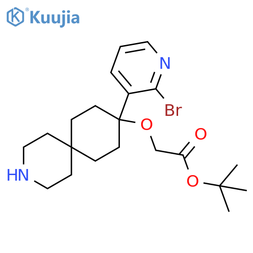 Tert-butyl 2-{[9-(2-bromopyridin-3-yl)-3-azaspiro[5.5]undecan-9-yl]oxy}acetate structure