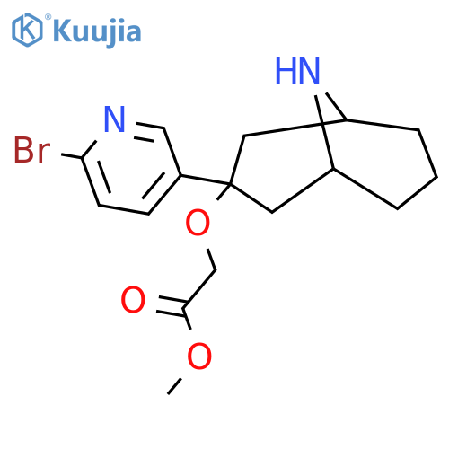Methyl 2-{[3-(6-bromopyridin-3-yl)-9-azabicyclo[3.3.1]nonan-3-yl]oxy}acetate structure