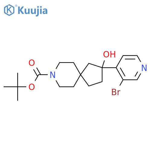 Tert-butyl 2-(3-bromopyridin-4-yl)-2-hydroxy-8-azaspiro[4.5]decane-8-carboxylate structure