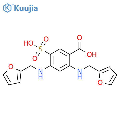 Benzoic acid, 2,4-bis[(2-furanylmethyl)amino]-5-sulfo- structure