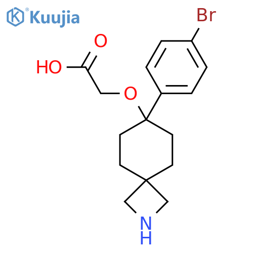 2-{[7-(4-Bromophenyl)-2-azaspiro[3.5]nonan-7-yl]oxy}acetic acid structure