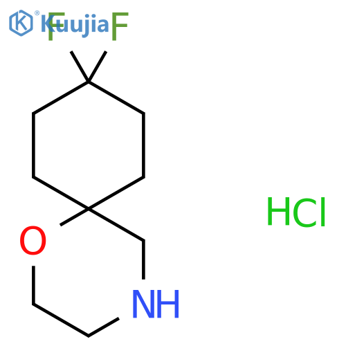 9,9-Difluoro-1-oxa-4-azaspiro[5.5]undecane;hydrochloride structure