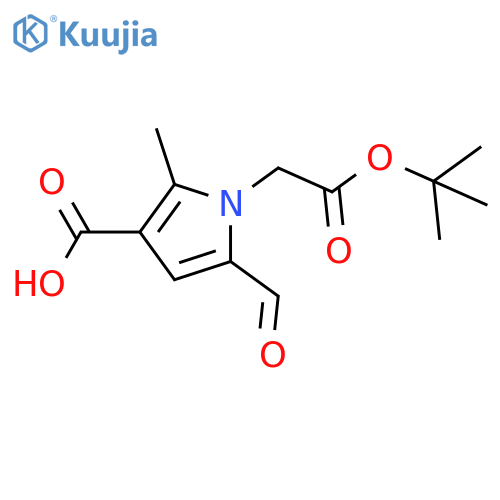 1-[2-(tert-butoxy)-2-oxoethyl]-5-formyl-2-methyl-1H-pyrrole-3-carboxylic acid structure