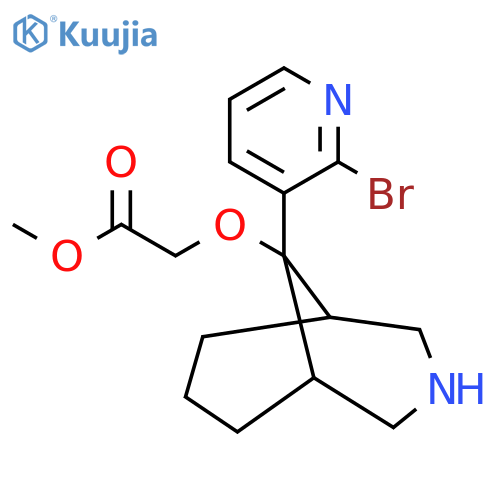 Methyl 2-{[9-(2-bromopyridin-3-yl)-3-azabicyclo[3.3.1]nonan-9-yl]oxy}acetate structure