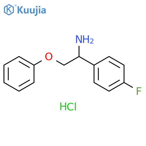 Benzenemethanamine, 4-fluoro-α-(phenoxymethyl)-, hydrochloride (1:1) structure
