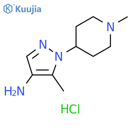 1H-Pyrazol-4-amine, 5-methyl-1-(1-methyl-4-piperidinyl)-, hydrochloride (1:2) structure