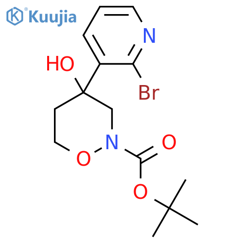 Tert-butyl 4-(2-bromopyridin-3-yl)-4-hydroxy-1,2-oxazinane-2-carboxylate structure