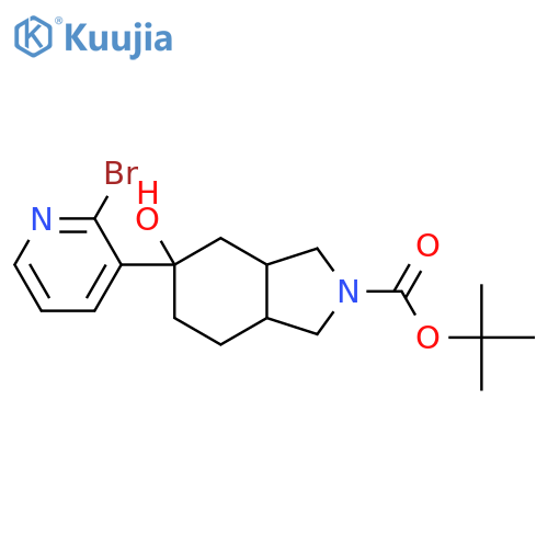 tert-butyl 5-(2-bromopyridin-3-yl)-5-hydroxy-octahydro-1H-isoindole-2-carboxylate structure