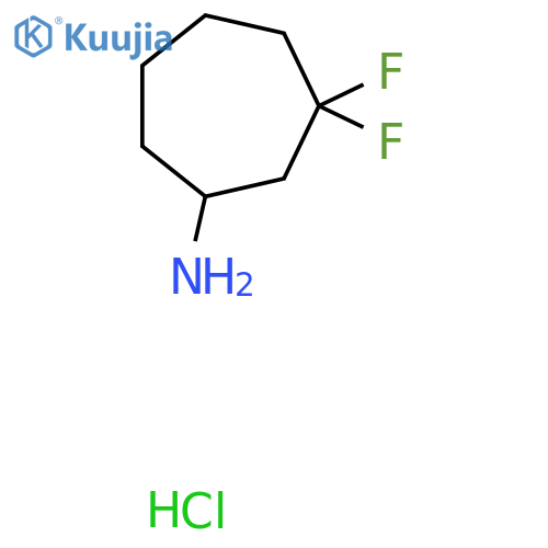 3,3-Difluorocycloheptan-1-amine;hydrochloride structure