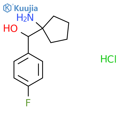 (1-Aminocyclopentyl)-(4-fluorophenyl)methanol;hydrochloride structure