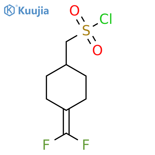 [4-(Difluoromethylidene)cyclohexyl]methanesulfonyl chloride structure