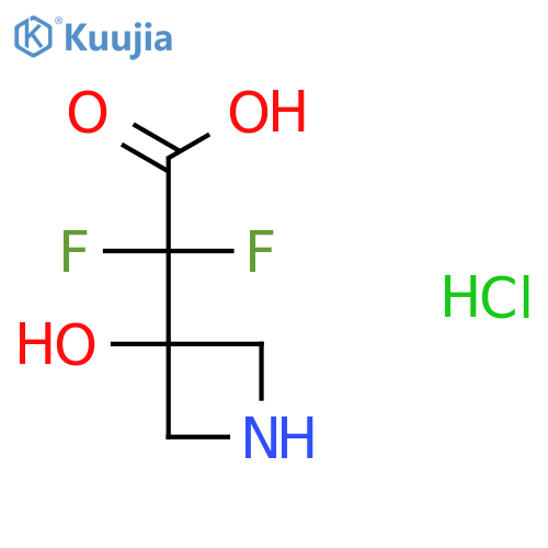 2,2-Difluoro-2-(3-hydroxyazetidin-3-yl)acetic acid;hydrochloride structure