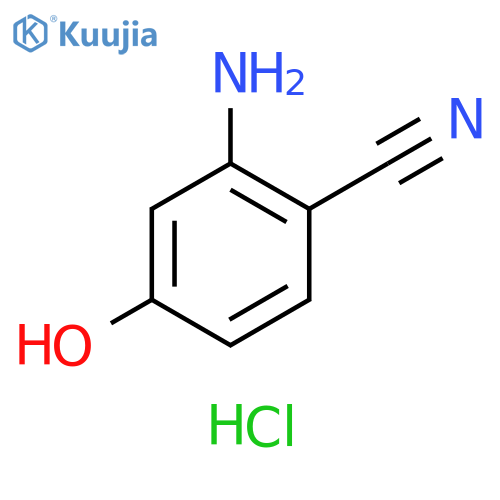 Benzonitrile, 2-amino-4-hydroxy-, hydrochloride (1:1) structure