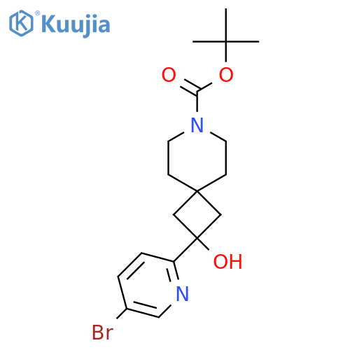 Tert-butyl 2-(5-bromopyridin-2-yl)-2-hydroxy-7-azaspiro[3.5]nonane-7-carboxylate structure