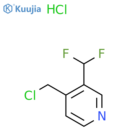 4-(Chloromethyl)-3-(difluoromethyl)pyridine;hydrochloride structure