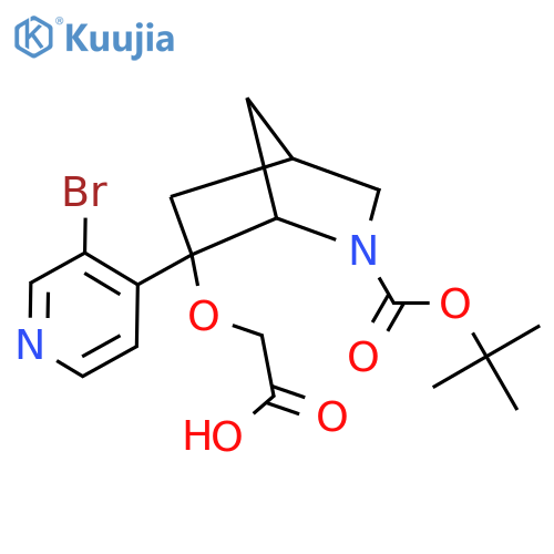 2-{[6-(3-Bromopyridin-4-yl)-2-[(tert-butoxy)carbonyl]-2-azabicyclo[2.2.1]heptan-6-yl]oxy}acetic acid structure