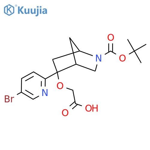 2-{[5-(5-Bromopyridin-2-yl)-2-[(tert-butoxy)carbonyl]-2-azabicyclo[2.2.1]heptan-5-yl]oxy}acetic acid structure